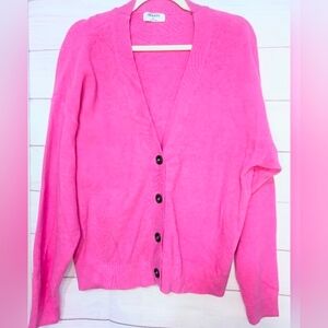 NWOT ZENANA bubble Gum Pink Women's Granpa Sweater Size Xl